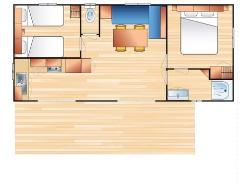 Mobile home 6 persons - Confort Natura 4/6 2 bdrms without TV