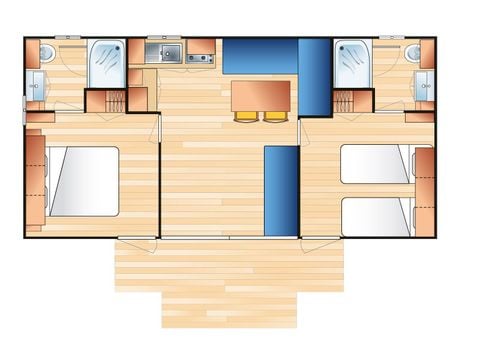 Mobile home 6 persons - Prestige 4/6 pers. 2 bdrms