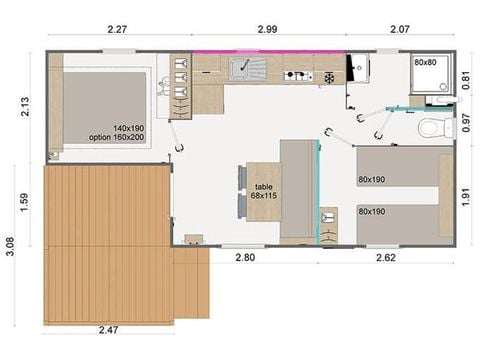 Mobile home 4 persons - Family