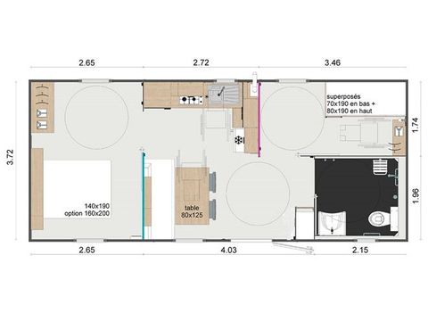 Mobile home 4 persons - PMR