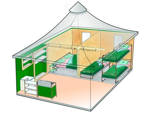 TENT 5 people - TRAPPER (without sanitary facilities)