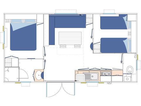 MOBILHOME 6 personas - DORDOÑA PANORÁMICA
