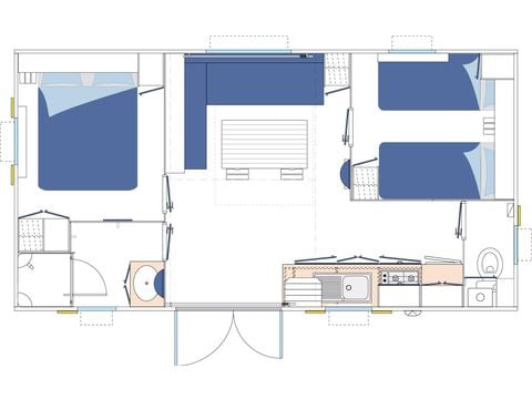 MOBILHOME 6 personas - DORDOÑA PANORÁMICA