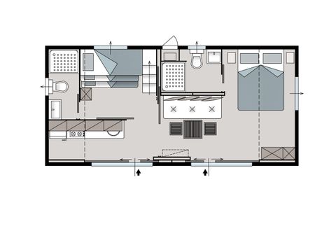 Mobilheim 5 Personen - Country Garden