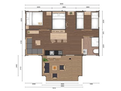 TENTE TOILE ET BOIS 6 personnes - Safari Dreamer Plus