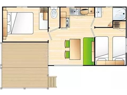 Mobilhome 6 personnes - 3 Pièces 4/6 Personnes