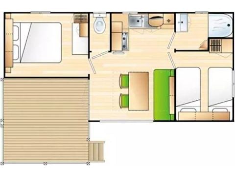 Mobilhome 6 personnes - 3 Pièces 4/6 Personnes;
