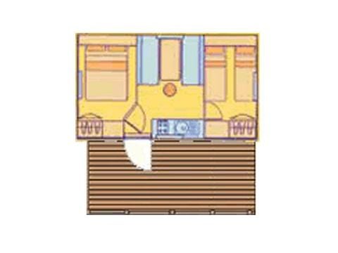 BUNGALOW 4 personnes - SANS SANITAIRE