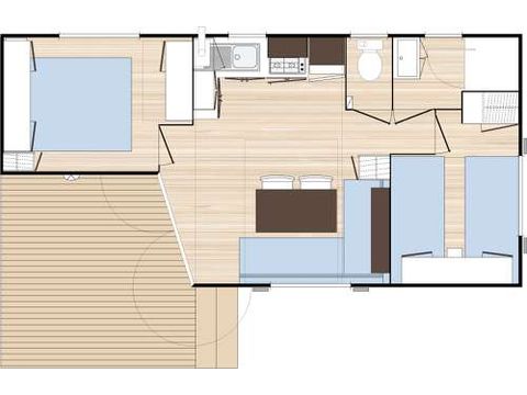 Mobilheim 4 personen - Familiär Classic 4pers 2 Ch
