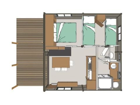 Chalet 5 personnes - Evasion - 2 chambres - 24m²