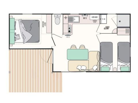 MOBILHOME 6 personas - 2 habitaciones Evasión - TV