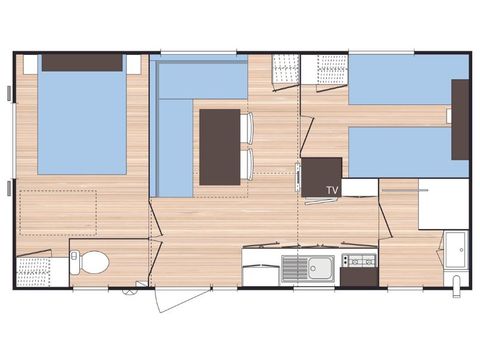 MOBILHOME 6 personas - 2 habitaciones Evasion - TV - CLIM