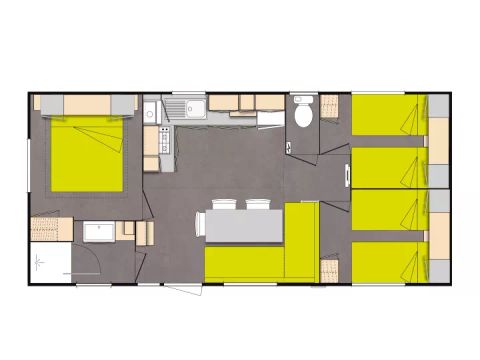 MOBILE HOME 6 people - Mobile Home 4 Rooms 6 People + TV
