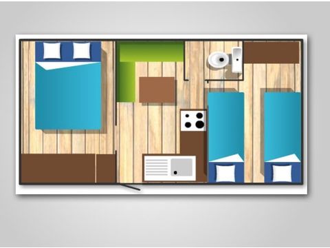 MOBILE HOME 4 people - Super Bambi (without shower - cold water only)