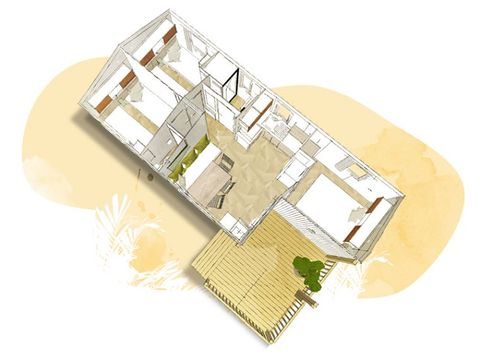 Mobile home 6 persons - CONFORT (3 bhp)