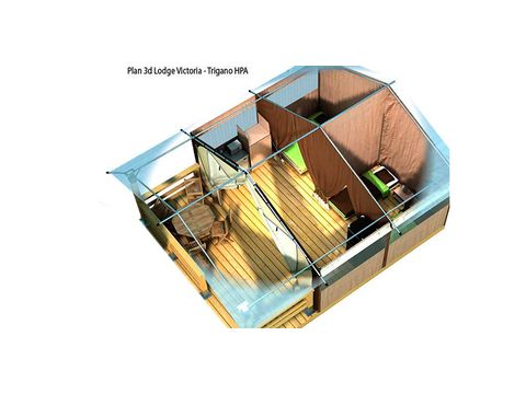 Bungalowzelt 5 Personen - Afrikanisches Zelt (ohne Sanitäranlagen)