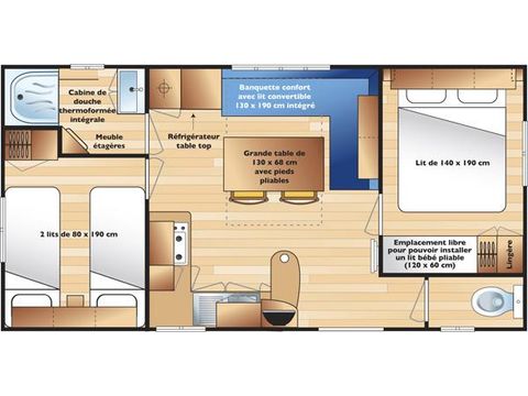 Mobile home 6 persons - Comfort