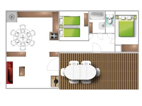 Mobile home 6 persons - Le Royan Village