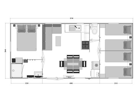 MOBILHOME 6 personas - Premium 3 bdrms