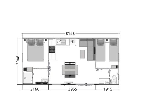 MOBILHOME 4 personas - Premium 2 bdrms