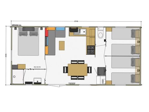CASA MOBILE 6 persone - Casa mobile Standard 33m² 3 camere da letto 6 persone