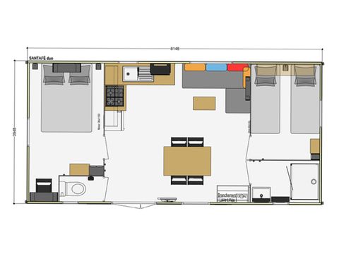 Mobile home 6 persons - Mobil-home Standard 27m² 2 bedrooms 4/6 pers