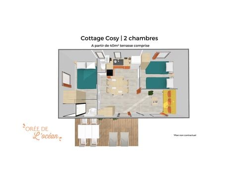 MOBILHOME 4 personas - Acogedora casita de 2 dormitorios