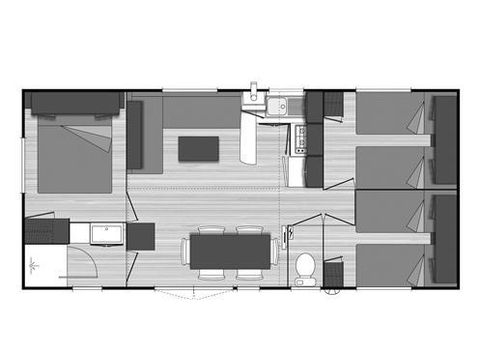 MOBILE HOME 6 people - G -3 bdrms Comfort - SATURDAY
