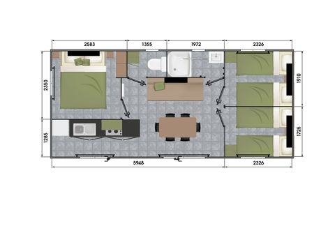 MOBILE HOME 6 people - Comfort 35m² - 3 bedrooms