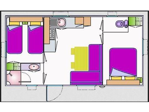 MOBILHOME 4 personas - Ophéa - 2 habitaciones