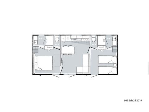 MOBILHOME 6 personnes - Mobilhome 4/6 personnes 2 chambres 2 SDB PREMIUM TV CLIMATISATION LAVE VAISSELLE 6 pers