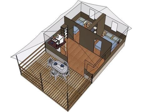 TENDA DA CAMPEGGIO 5 persone - RIFUGIO COMFORT FREEFLOWER