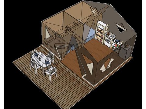 TIENDA DE CAMPAÑA 5 personas - STANDARD TRAPPER'S LODGE sin instalaciones sanitarias