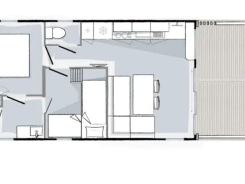 MOBILHOME 4 personnes - RESIDENCE SUPERIEURE Vue sur le Cher