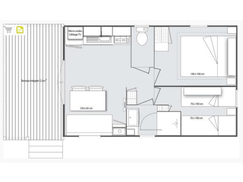 CASA MOBILE 4 persone - Aria condizionata blu 4 pers