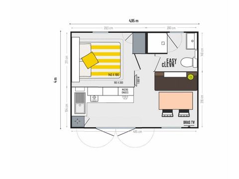 MOBILHOME 4 personas - 2 pers aire acondicionado
