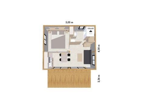 CHALET 4 personnes - Premium Maine 1 chambre - TV - NOUVEAUTÉ 2026, PONTON PRIVE !
