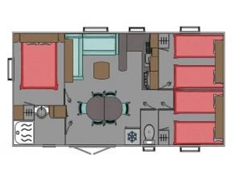 Mobile home 6 persons - COMFORT - TV