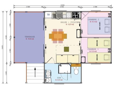 Tente en toile et en bois 4 personnes - Lodge Cosyflower LUXE PREMIUM
