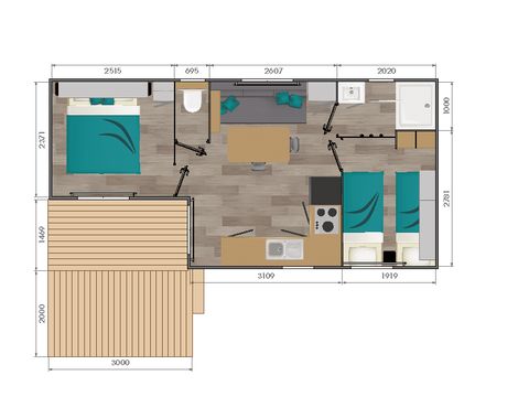 MOBILE HOME 4 people - Pacific - new in 2023