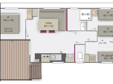 MOBILHOME 6 personnes - Rapidhome Alizé 83 (samedi)