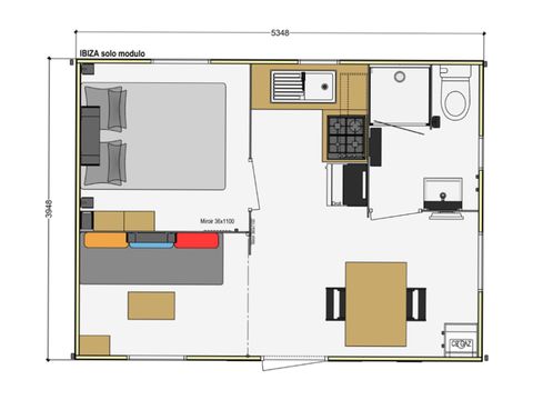 Mobile home 2 persons - 1 bedroom