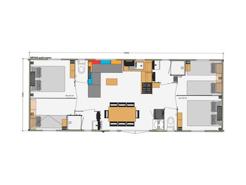 Mobile home 8 persons - 4 bedrooms - 2 shower rooms