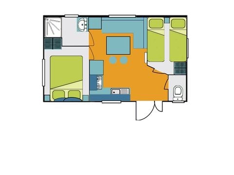 MOBILHOME 4 personas - Essentiel 2 habitaciones