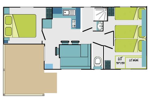 MOBILE HOME 6 people - COTTAGE - 3 bedrooms