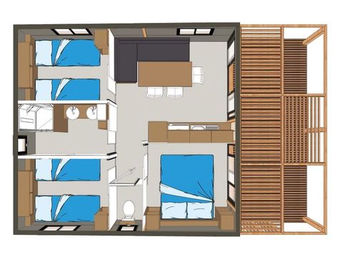 Chalet 6 personen - Evasion 3 slaapkamers 6 personen