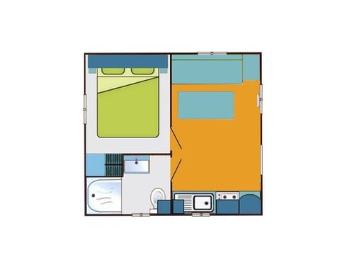 Mobile home 3 persons - Equilibre 1 bedroom 2/3 persons
