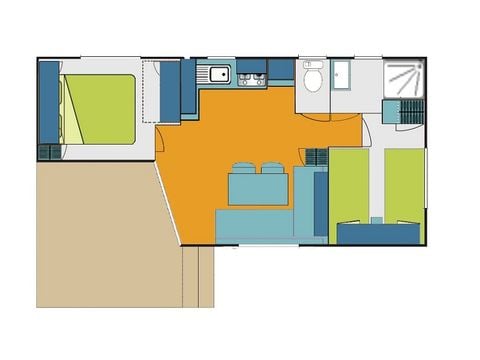 Mobile home 5 persons - Equilibre 2 bedrooms 4/5 persons