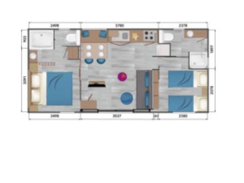Mobilhome 4 personnes - MH 2 Premium Spa