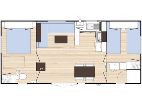 MOBILHOME 4 personas - Clásico 2 habitaciones